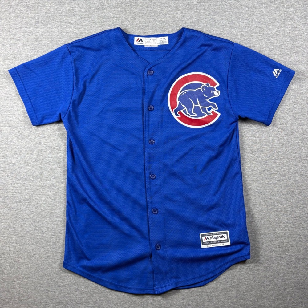 Chicago Cubs Arrieta 49 Jersey Blue Majestic Boys Large MLB Baseball